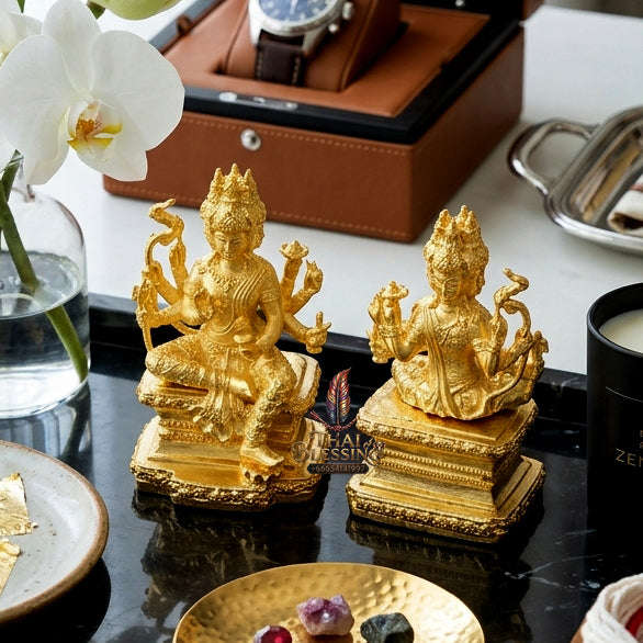 ✨ [The Sovereign of Celestial Dominance: The 2024 Master-Edition] Sacred "Phra Phrom Nuea Duang" (The Brahma Above Destiny) "Jao Sua Yaowarat" Thai Blessing Co By RURUECHA