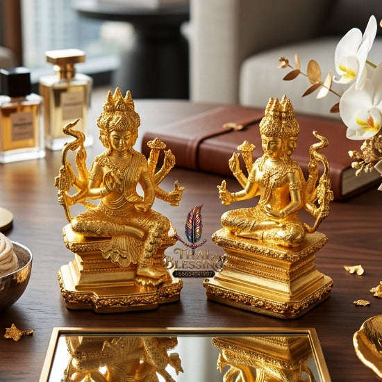 ✨ [The Sovereign of Celestial Dominance: The 2024 Master-Edition] Sacred "Phra Phrom Nuea Duang" (The Brahma Above Destiny) "Jao Sua Yaowarat" Thai Blessing Co By RURUECHA