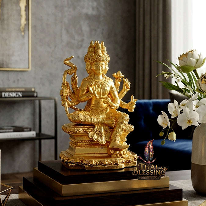 ✨ [The Sovereign of Celestial Dominance: The 2024 Master-Edition] Sacred "Phra Phrom Nuea Duang" (The Brahma Above Destiny) "Jao Sua Yaowarat" Thai Blessing Co By RURUECHA