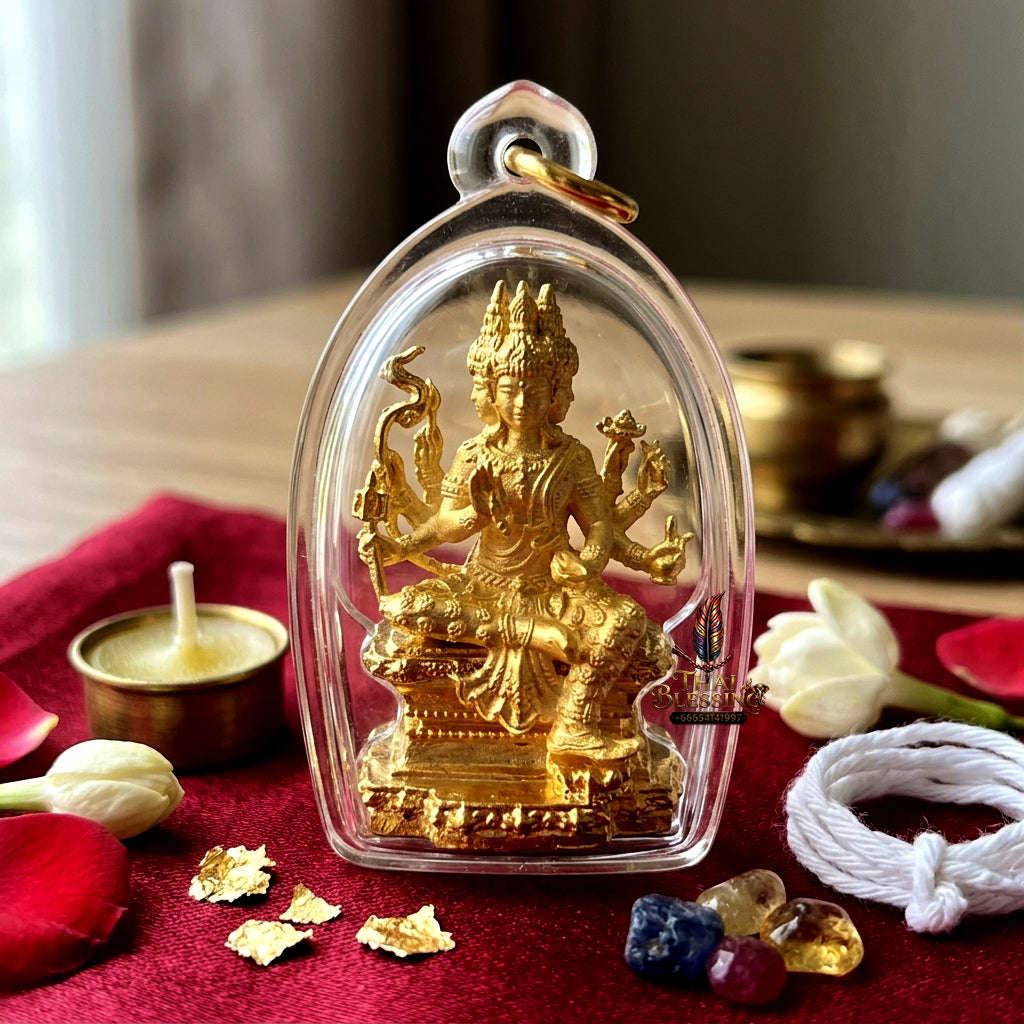 ✨ [The Sovereign of Celestial Dominance: The 2024 Master-Edition] Sacred "Phra Phrom Nuea Duang" (The Brahma Above Destiny) "Jao Sua Yaowarat" Thai Blessing Co By RURUECHA