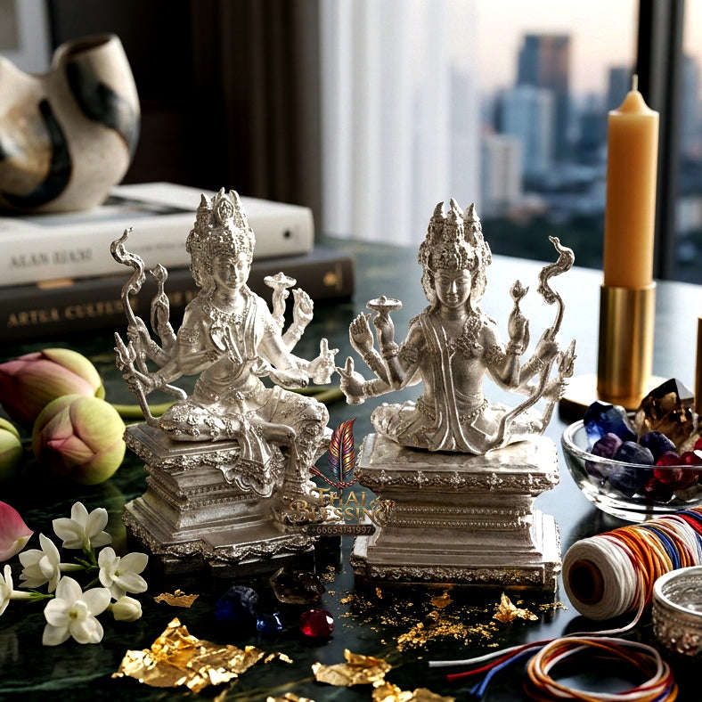 ✨ [The Sovereign of Celestial Dominance: The 2024 Master-Edition] Sacred "Phra Phrom Nuea Duang" (The Brahma Above Destiny) – Miniature Loyl-Ong (Statue-Style) – "Jao Sua Yaowarat" (Yaowarat Millionaire) Special Edition Thai Blessing Co By