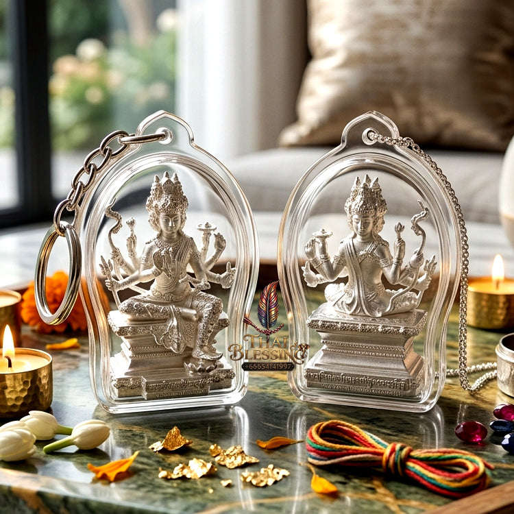✨ [The Sovereign of Celestial Dominance: The 2024 Master-Edition] Sacred "Phra Phrom Nuea Duang" (The Brahma Above Destiny) – Miniature Loyl-Ong (Statue-Style) – "Jao Sua Yaowarat" (Yaowarat Millionaire) Special Edition Thai Blessing Co By