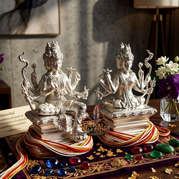✨ [The Sovereign of Celestial Dominance: The 2024 Master-Edition] Sacred "Phra Phrom Nuea Duang" (The Brahma Above Destiny) – Miniature Loyl-Ong (Statue-Style) – "Jao Sua Yaowarat" (Yaowarat Millionaire) Special Edition Thai Blessing Co By
