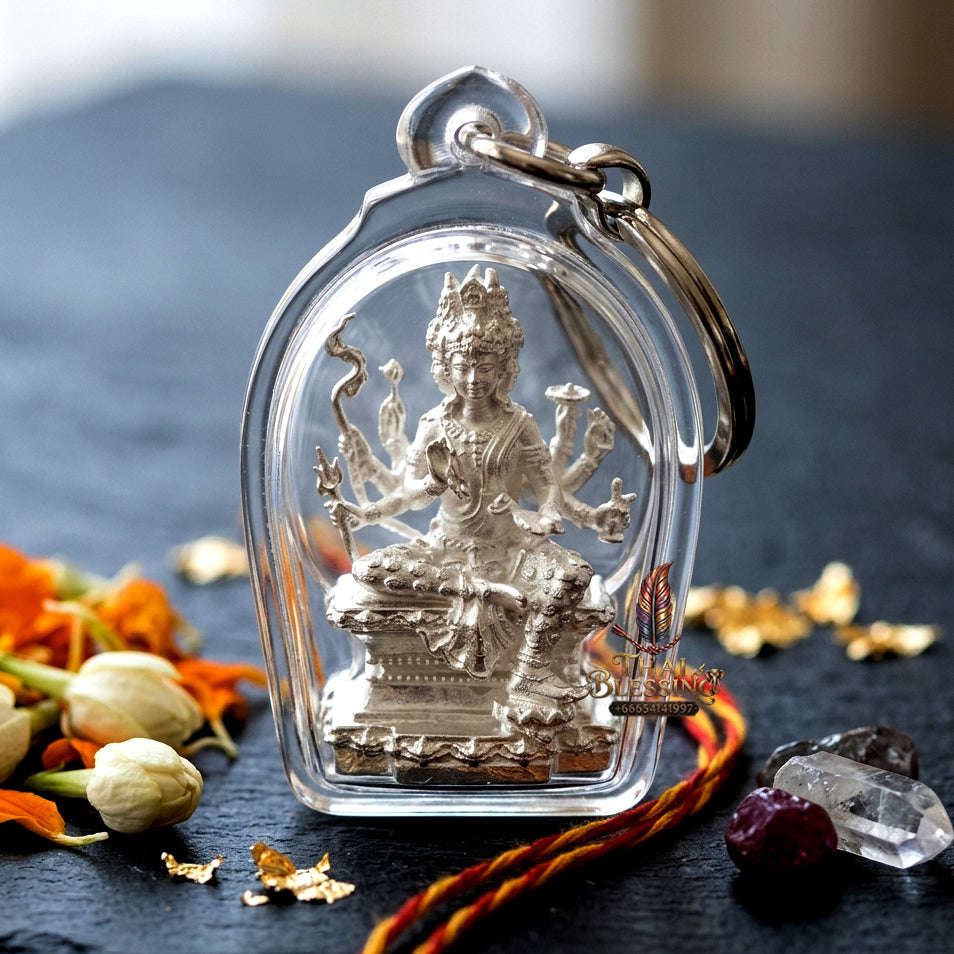 ✨ [The Sovereign of Celestial Dominance: The 2024 Master-Edition] Sacred "Phra Phrom Nuea Duang" (The Brahma Above Destiny) – Miniature Loyl-Ong (Statue-Style) – "Jao Sua Yaowarat" (Yaowarat Millionaire) Special Edition Thai Blessing Co By