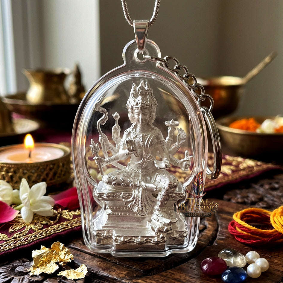 ✨ [The Sovereign of Celestial Dominance: The 2024 Master-Edition] Sacred "Phra Phrom Nuea Duang" (The Brahma Above Destiny) – Miniature Loyl-Ong (Statue-Style) – "Jao Sua Yaowarat" (Yaowarat Millionaire) Special Edition Thai Blessing Co By
