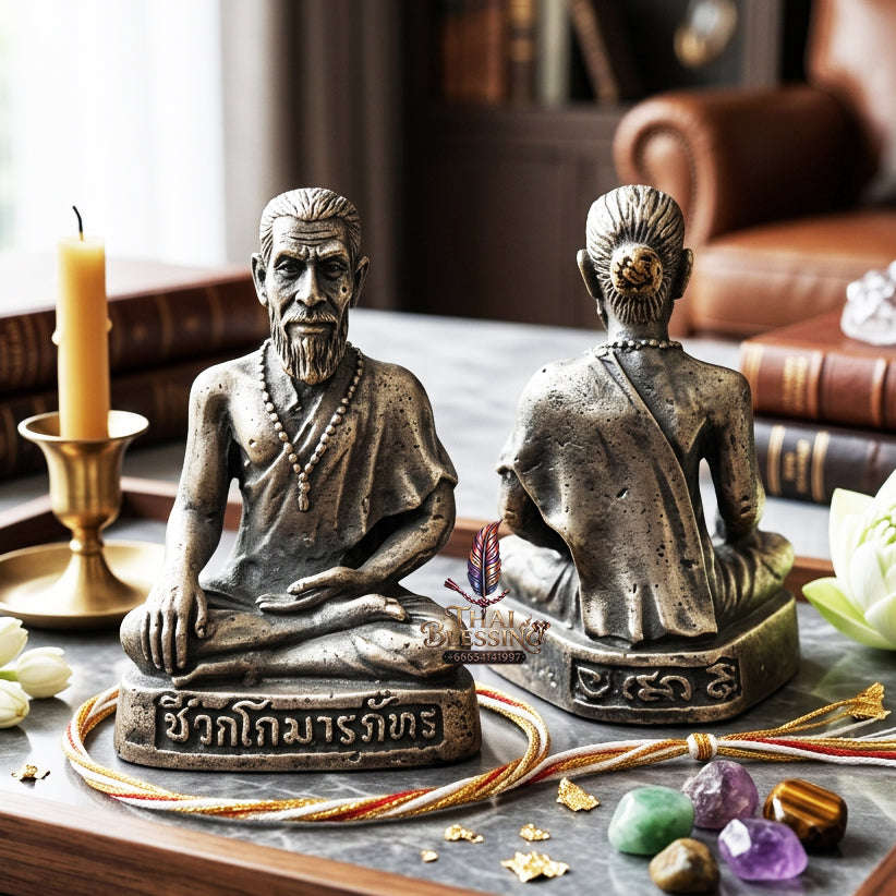 ✨ [The Sovereign of Celestial Healing: The 2010 Master-Edition] Sacred "Mo Chiwok Komaraphat" (The Physician to the Buddha) – Special "Satin Finish" (Matte-Lustre) on Sacred Bronze (Samrit) – "Duang Maha Sethi" (Great Wealth & Vitality) Thai
