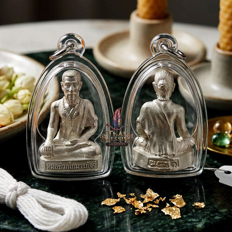 ✨ [The Sovereign of Celestial Healing: The 2010 Master-Edition] Sacred "Mo Chiwok Komaraphat" (The Physician to the Buddha) – Special "Silver Sand-Blast Finish" (Frosted Lustre) on Sacred Bronze (Samrit) – "Duang Maha Sethi" (Great Wealth &