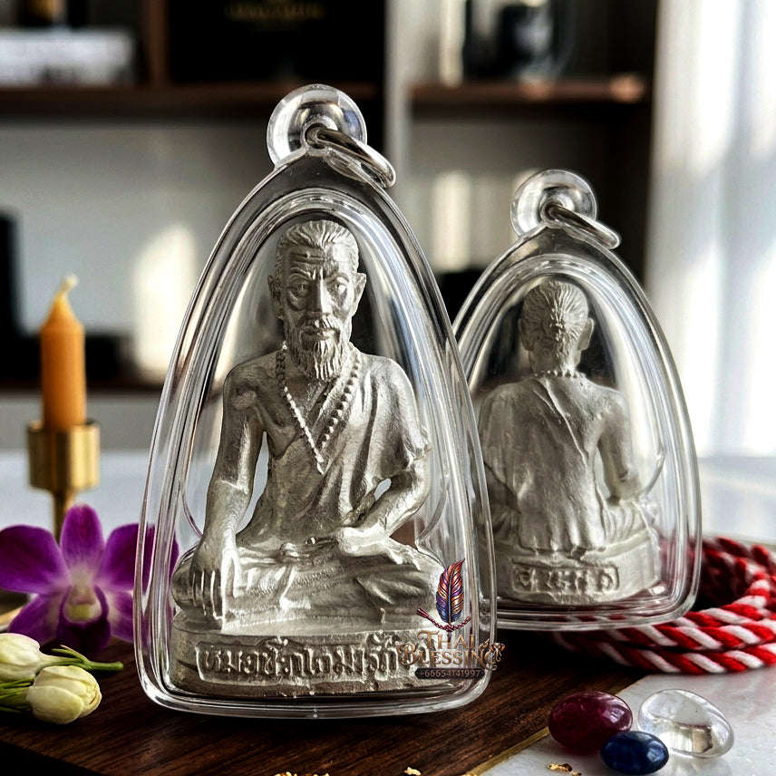 ✨ [The Sovereign of Celestial Healing: The 2010 Master-Edition] Sacred "Mo Chiwok Komaraphat" (The Physician to the Buddha) – Special "Silver Sand-Blast Finish" (Frosted Lustre) on Sacred Bronze (Samrit) – "Duang Maha Sethi" (Great Wealth &