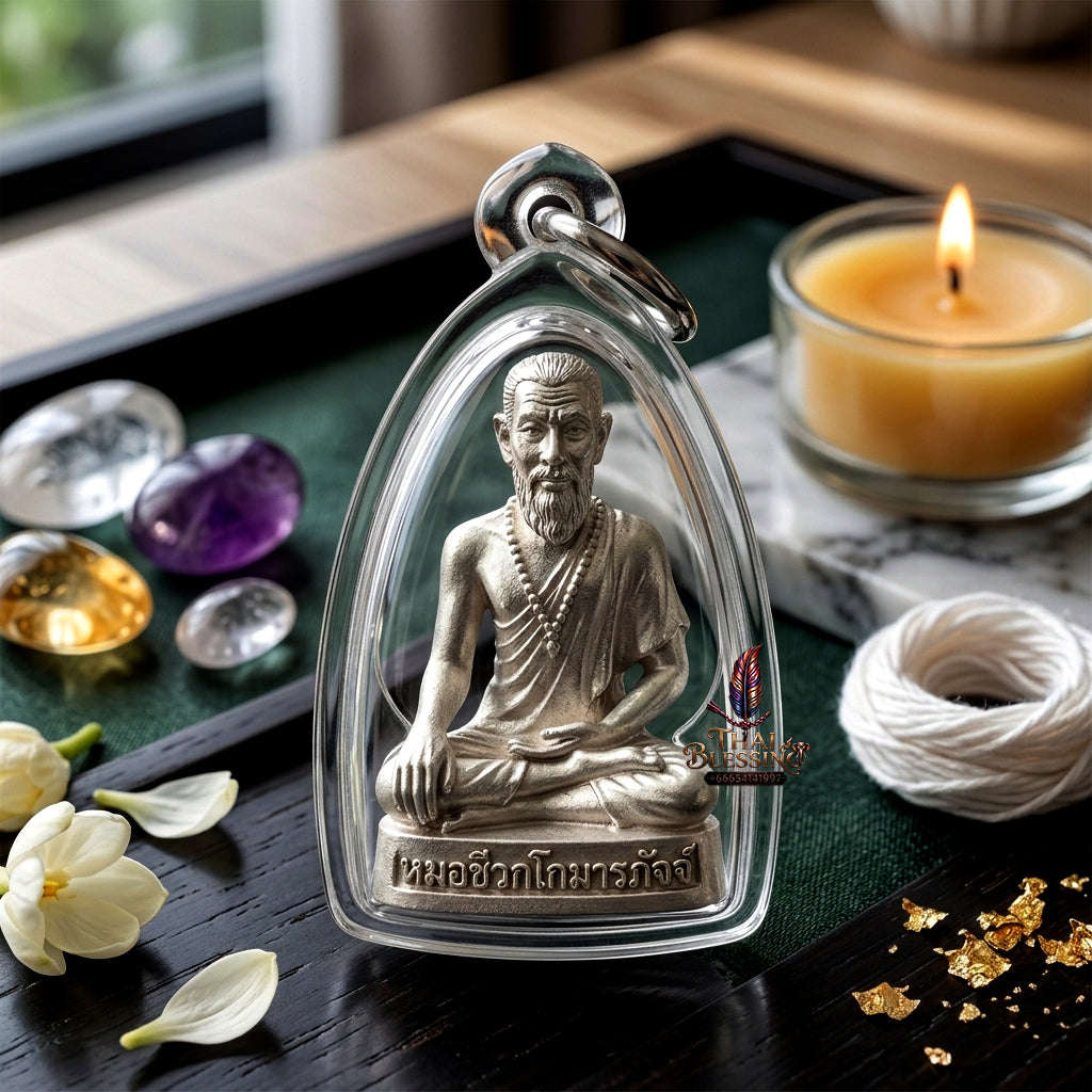 ✨ [The Sovereign of Celestial Healing: The 2010 Master-Edition] Sacred "Mo Chiwok Komaraphat" (The Physician to the Buddha) – Special "Silver Sand-Blast Finish" (Frosted Lustre) on Sacred Bronze (Samrit) – "Duang Maha Sethi" (Great Wealth &