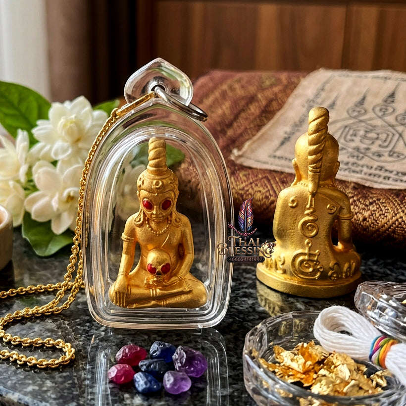 ✨ [The Sovereign of Charismatic Dominion: The 2022 Master-Edition] Sacred "Phaya Ngang Maha Mon" (The Great Spell Ngang) – Special "Gold-Plated Samrit" (Sacred Bronze Alloy) Thai Blessing Co By RURUECHA