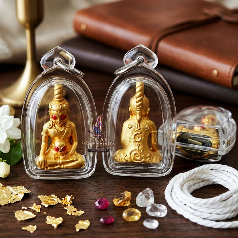 ✨ [The Sovereign of Charismatic Dominion: The 2022 Master-Edition] Sacred "Phaya Ngang Maha Mon" (The Great Spell Ngang) – Special "Gold-Plated Samrit" (Sacred Bronze Alloy) Thai Blessing Co By RURUECHA
