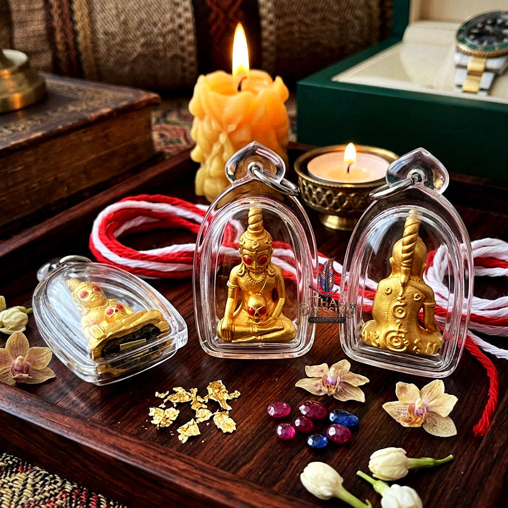 ✨ [The Sovereign of Charismatic Dominion: The 2022 Master-Edition] Sacred "Phaya Ngang Maha Mon" (The Great Spell Ngang) – Special "Gold-Plated Samrit" (Sacred Bronze Alloy) Thai Blessing Co By RURUECHA