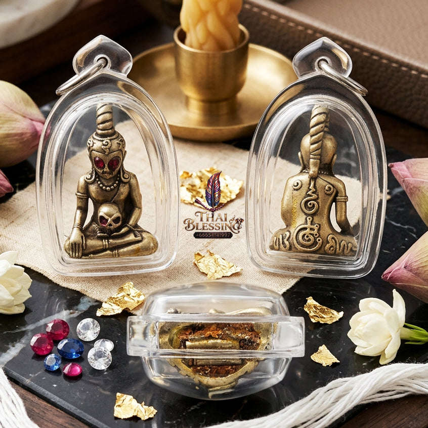 ✨ [The Sovereign of Charismatic Dominion: The 2022 Master-Edition] Sacred "Phaya Ngang Maha Mon" (The Great Spell Ngang) – Special "Satin-Finish Silver" (Chanuan Athan) Thai Blessing Co By RURUECHA