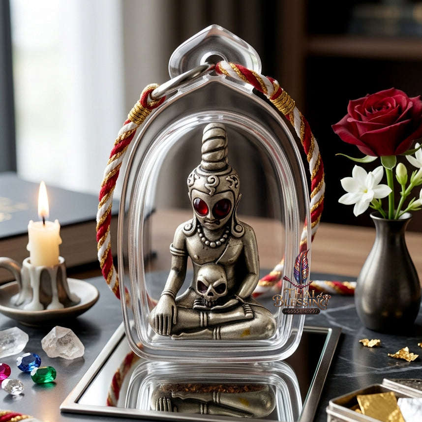 ✨ [The Sovereign of Charismatic Dominion: The 2022 Master-Edition] Sacred "Phaya Ngang Maha Mon" (The Great Spell Ngang) – Special "Satin-Finish Silver" (Chanuan Athan) Thai Blessing Co By RURUECHA