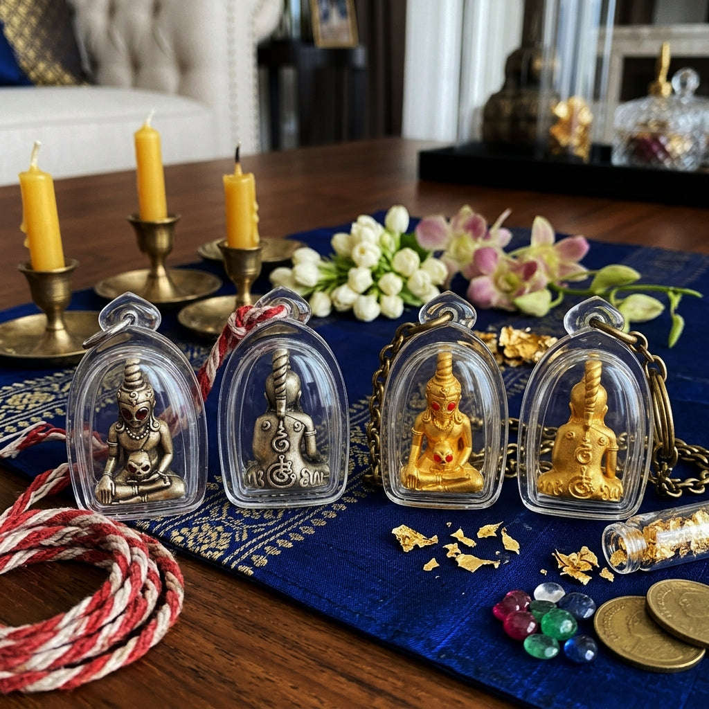 ✨ [The Sovereign of Charismatic Dominion: The 2022 Master-Edition] Sacred "Phaya Ngang Maha Mon" (The Great Spell Ngang) – Special "Satin-Finish Silver" (Chanuan Athan) Thai Blessing Co By RURUECHA