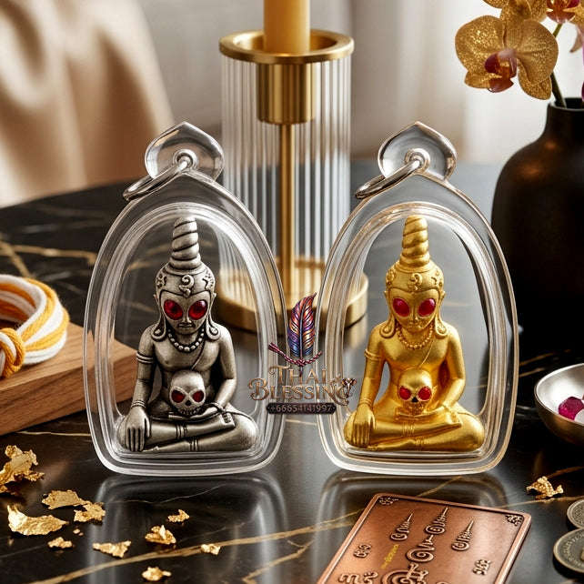 ✨ [The Sovereign of Charismatic Dominion: The 2022 Master-Edition] Sacred "Phaya Ngang Maha Mon" (The Great Spell Ngang) – Special "Satin-Finish Silver" (Chanuan Athan) Thai Blessing Co By RURUECHA