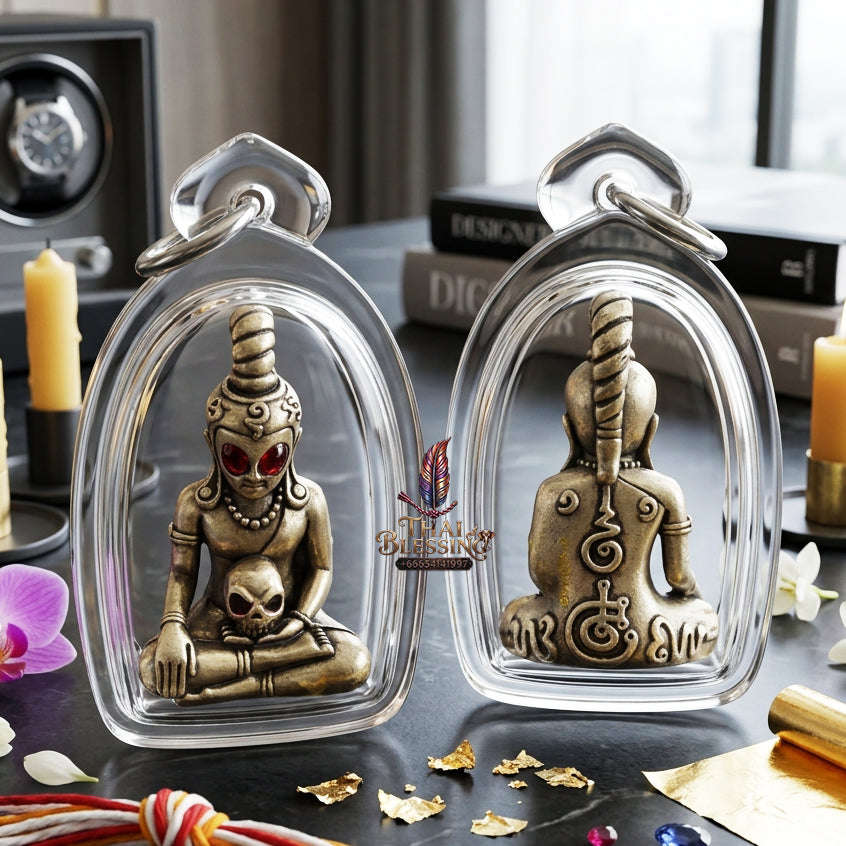 ✨ [The Sovereign of Charismatic Dominion: The 2022 Master-Edition] Sacred "Phaya Ngang Maha Mon" (The Great Spell Ngang) – Special "Satin-Finish Silver" (Chanuan Athan) Thai Blessing Co By RURUECHA