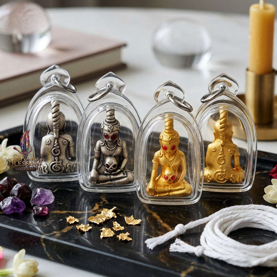 ✨ [The Sovereign of Charismatic Dominion: The 2022 Master-Edition] Sacred "Phaya Ngang Maha Mon" (The Great Spell Ngang) – Special "Satin-Finish Silver" (Chanuan Athan) Thai Blessing Co By RURUECHA