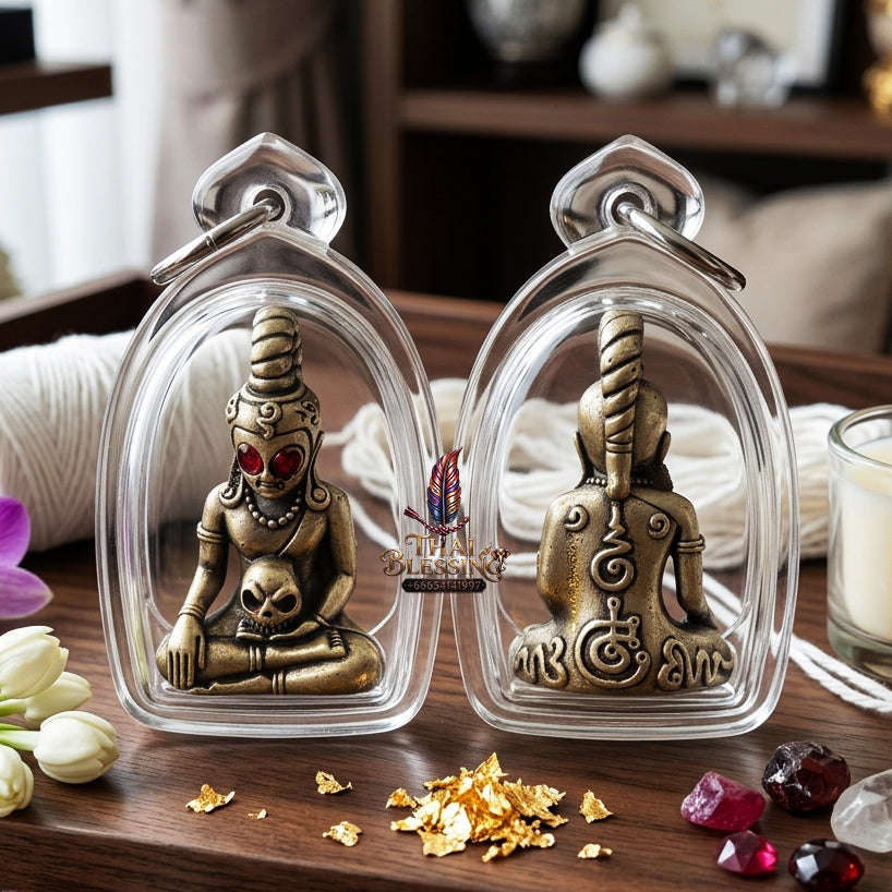 ✨ [The Sovereign of Charismatic Dominion: The 2022 Master-Edition] Sacred "Phaya Ngang Maha Mon" (The Great Spell Ngang) – Special "Satin-Finish Silver" (Chanuan Athan) Thai Blessing Co By RURUECHA