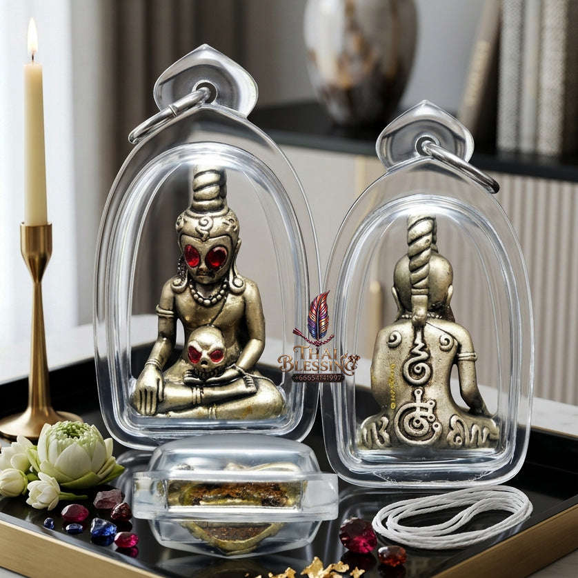 ✨ [The Sovereign of Charismatic Dominion: The 2022 Master-Edition] Sacred "Phaya Ngang Maha Mon" (The Great Spell Ngang) – Special "Satin-Finish Silver" (Chanuan Athan) Thai Blessing Co By RURUECHA