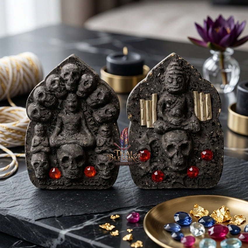 ✨ [The Sovereign of Dark Magnetism: The 2014 Master-Edition] Sacred "Khun Phaen Sip Ka-Lok" (The Ten-Skull Khun Phaen) – Infused with Special Occult "Wan" (Sacred Herb) Matrix Thai Blessing Co By RURUECHA
