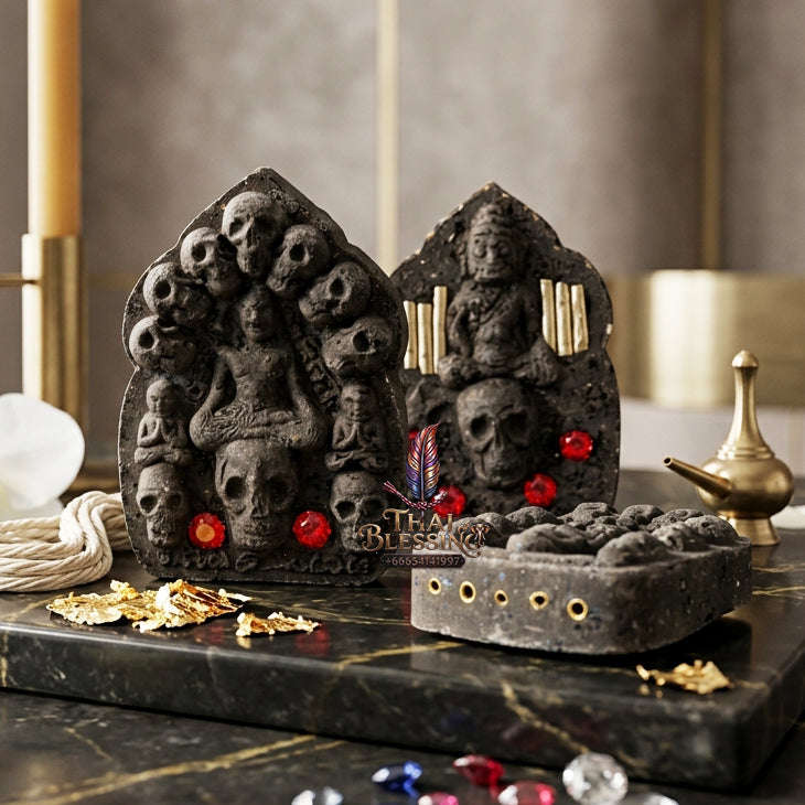 ✨ [The Sovereign of Dark Magnetism: The 2014 Master-Edition] Sacred "Khun Phaen Sip Ka-Lok" (The Ten-Skull Khun Phaen) – Infused with Special Occult "Wan" (Sacred Herb) Matrix Thai Blessing Co By RURUECHA