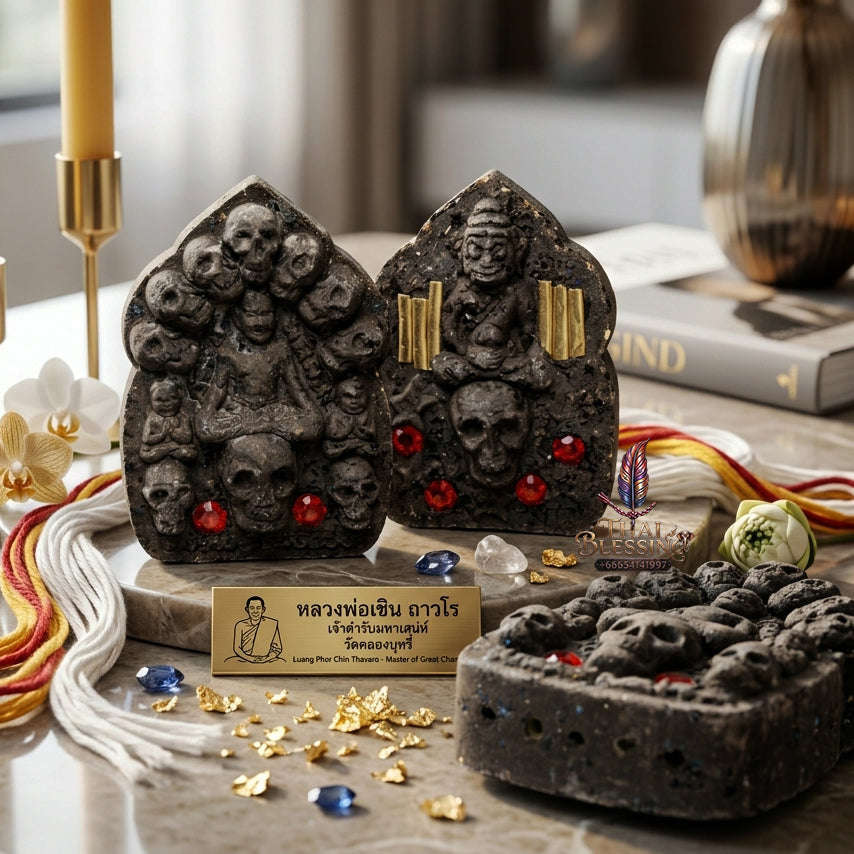 ✨ [The Sovereign of Dark Magnetism: The 2014 Master-Edition] Sacred "Khun Phaen Sip Ka-Lok" (The Ten-Skull Khun Phaen) – Infused with Special Occult "Wan" (Sacred Herb) Matrix Thai Blessing Co By RURUECHA