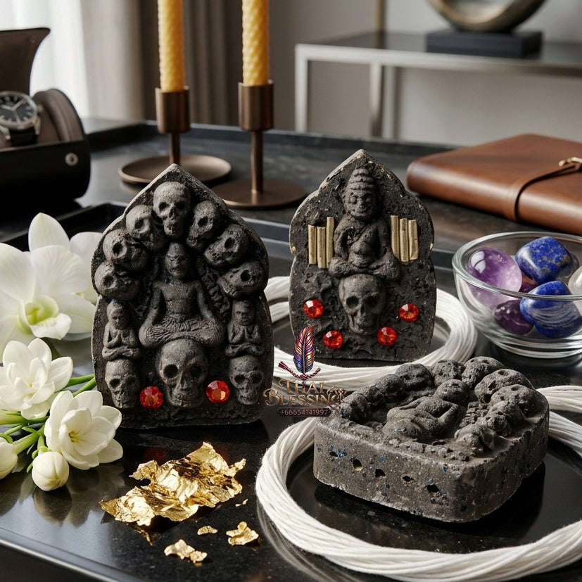 ✨ [The Sovereign of Dark Magnetism: The 2014 Master-Edition] Sacred "Khun Phaen Sip Ka-Lok" (The Ten-Skull Khun Phaen) – Infused with Special Occult "Wan" (Sacred Herb) Matrix Thai Blessing Co By RURUECHA