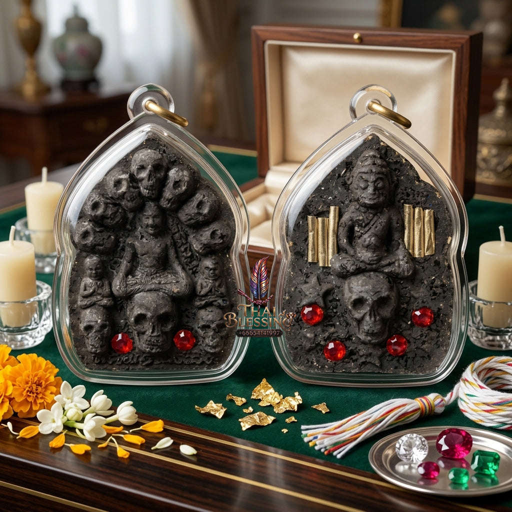 ✨ [The Sovereign of Dark Magnetism: The 2014 Master-Edition] Sacred "Khun Phaen Sip Ka-Lok" (The Ten-Skull Khun Phaen) – Infused with Special Occult "Wan" (Sacred Herb) Matrix Thai Blessing Co By RURUECHA
