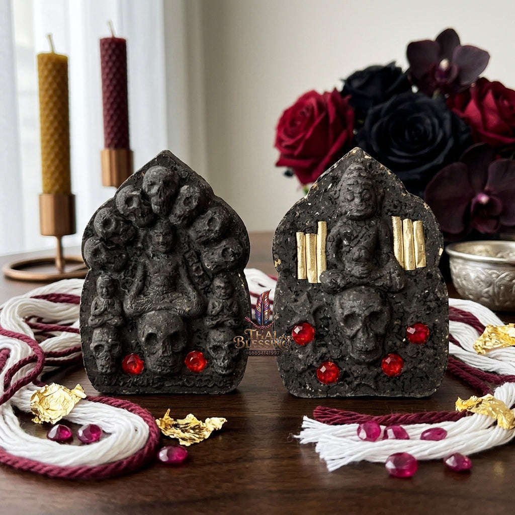 ✨ [The Sovereign of Dark Magnetism: The 2014 Master-Edition] Sacred "Khun Phaen Sip Ka-Lok" (The Ten-Skull Khun Phaen) – Infused with Special Occult "Wan" (Sacred Herb) Matrix Thai Blessing Co By RURUECHA