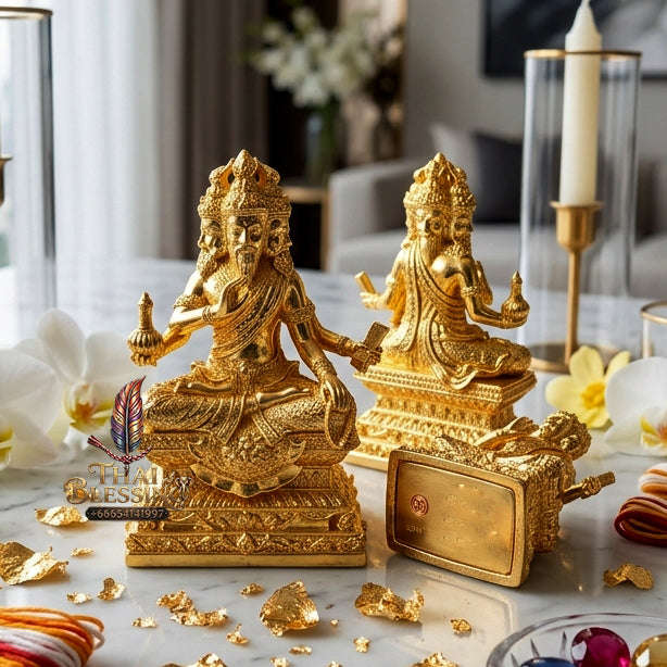 ✨ [The Sovereign of Divine Benediction: The 2026 Master-Edition] Sacred "Pu Ruesi Phrommaet" (Ruesi of Brahma-Wisdom) – Special "Pu Prathan Phon 108" (Grandfather Grants 108 Blessings) Edition – Gold-Plated Bronze Thai Blessing Co By RURUECHA
