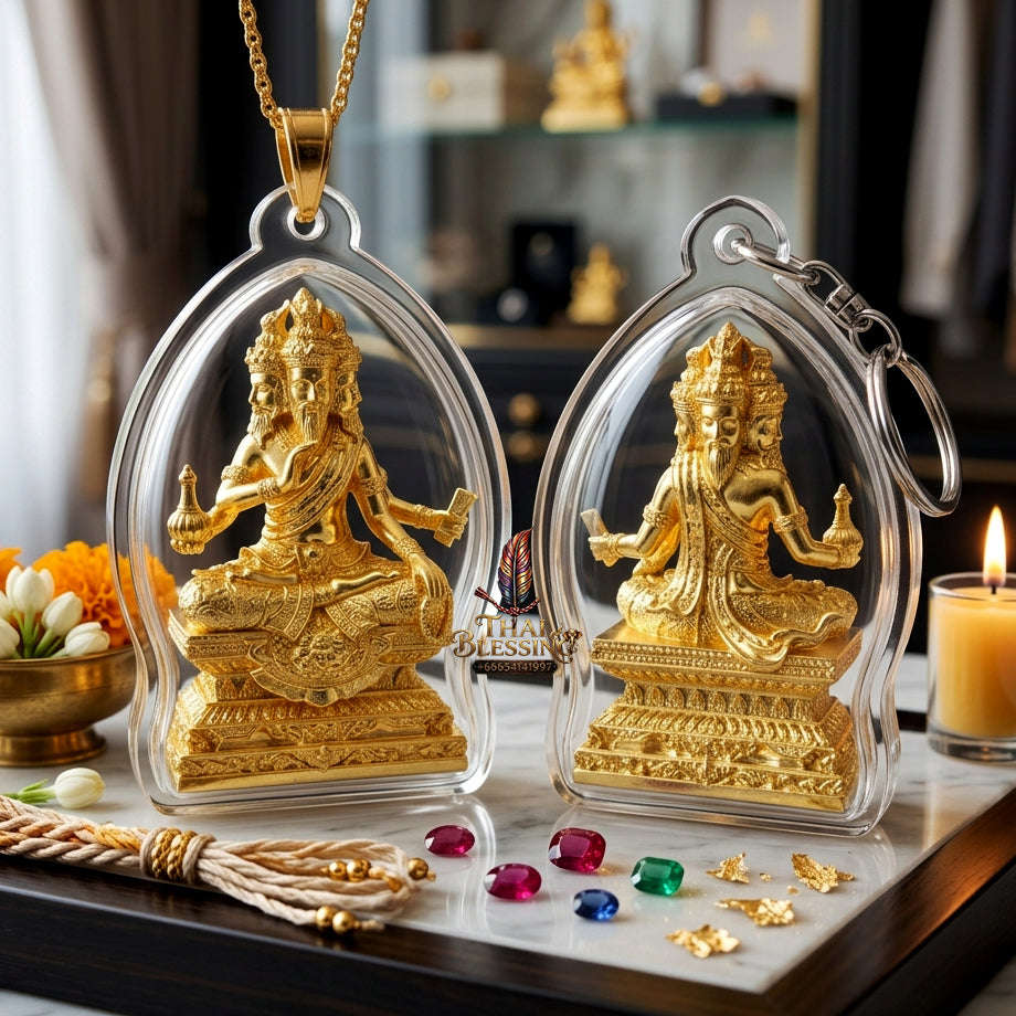 ✨ [The Sovereign of Divine Benediction: The 2026 Master-Edition] Sacred "Pu Ruesi Phrommaet" (Ruesi of Brahma-Wisdom) – Special "Pu Prathan Phon 108" (Grandfather Grants 108 Blessings) Edition – Gold-Plated Bronze Thai Blessing Co By RURUECHA