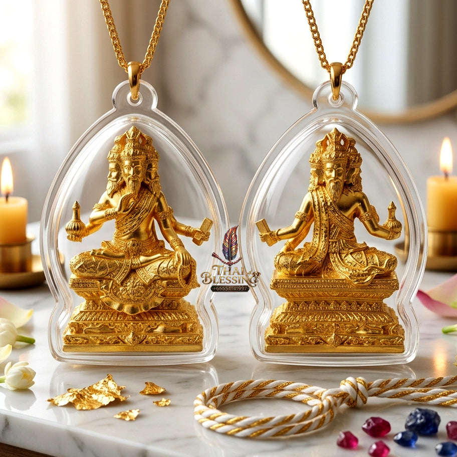 ✨ [The Sovereign of Divine Benediction: The 2026 Master-Edition] Sacred "Pu Ruesi Phrommaet" (Ruesi of Brahma-Wisdom) – Special "Pu Prathan Phon 108" (Grandfather Grants 108 Blessings) Edition – Gold-Plated Bronze Thai Blessing Co By RURUECHA