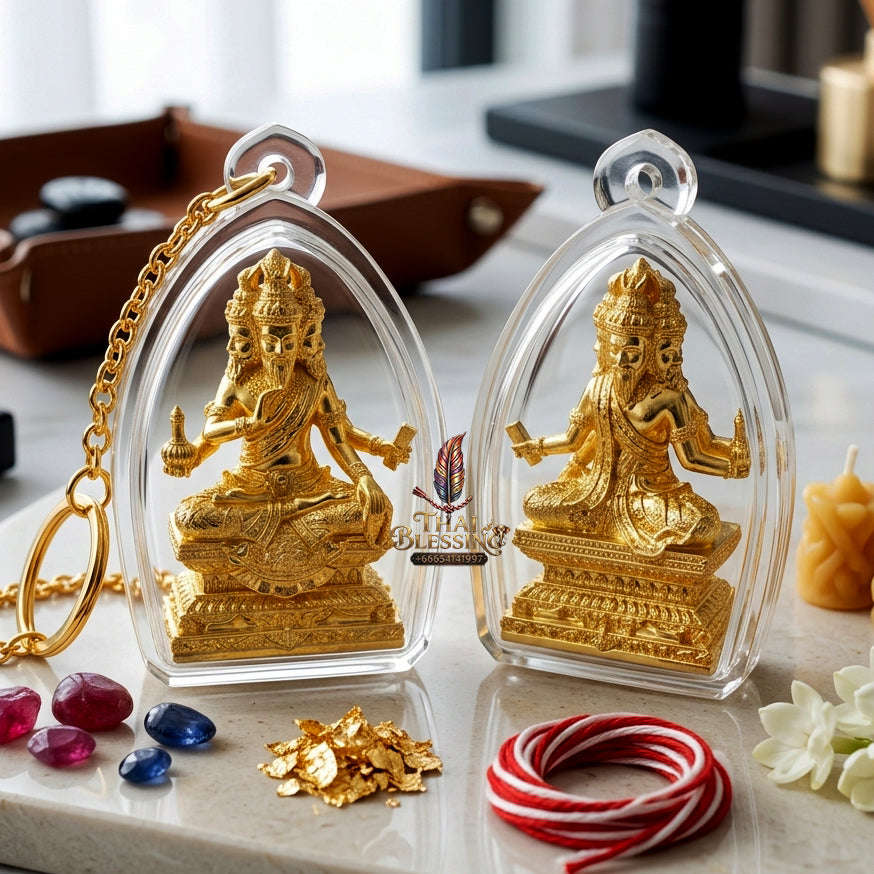 ✨ [The Sovereign of Divine Benediction: The 2026 Master-Edition] Sacred "Pu Ruesi Phrommaet" (Ruesi of Brahma-Wisdom) – Special "Pu Prathan Phon 108" (Grandfather Grants 108 Blessings) Edition – Gold-Plated Bronze Thai Blessing Co By RURUECHA