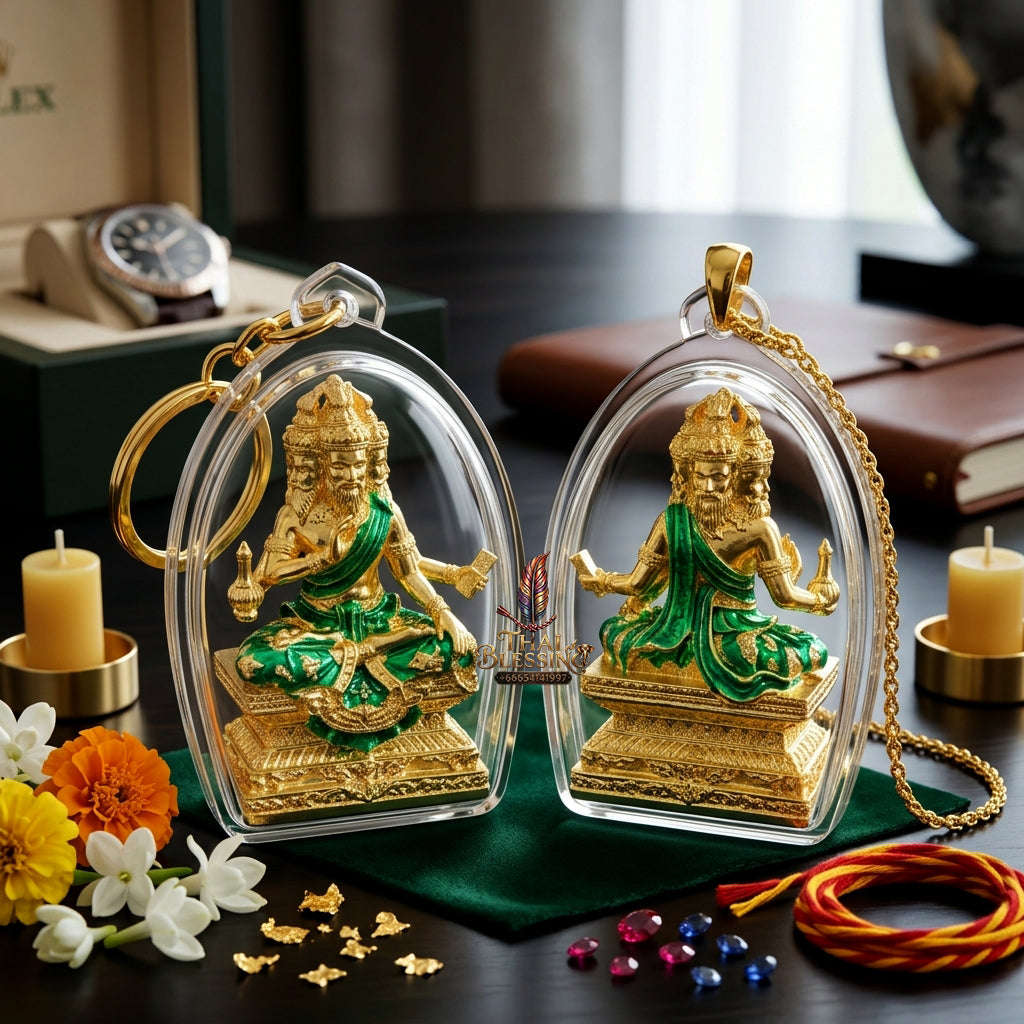 ✨ [The Sovereign of Divine Benediction: The 2026 Master-Edition] Sacred "Pu Ruesi Phrommaet" (Ruesi of Brahma-Wisdom) – Special "Pu Prathan Phon 108" (Grandfather Grants 108 Blessings) Edition – Gold-Plated Bronze with Emerald-Green Enamel Thai