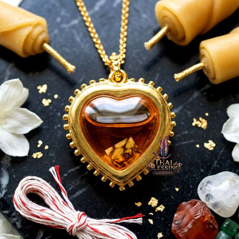 ✨ [The Sovereign of Effortless Abundance: The 2020 Master-Edition] Sacred "Nam Man Siang Chok Rap Sap" (The Fortune-Magnet Oil) – Encased in the "Great Heart" (Hua Jai Yai) Reliquary Thai Blessing Co By RURUECHA