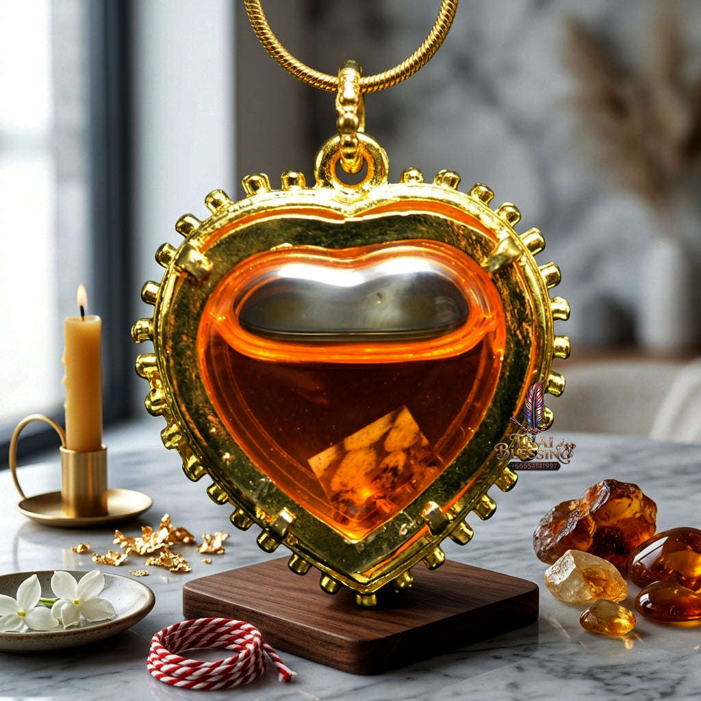 ✨ [The Sovereign of Effortless Abundance: The 2020 Master-Edition] Sacred "Nam Man Siang Chok Rap Sap" (The Fortune-Magnet Oil) – Encased in the "Great Heart" (Hua Jai Yai) Reliquary Thai Blessing Co By RURUECHA