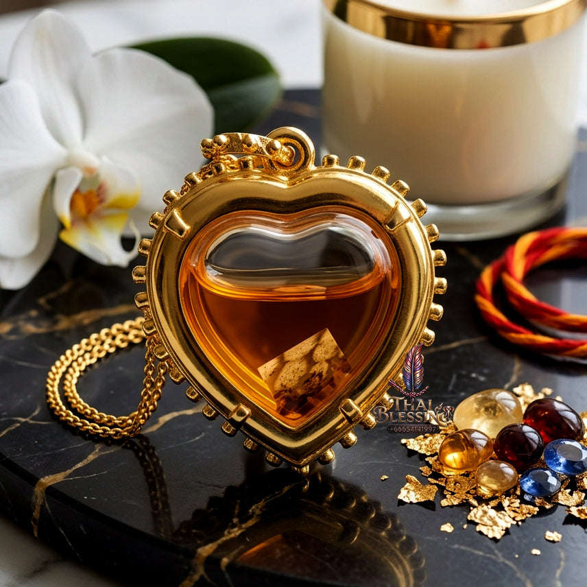 ✨ [The Sovereign of Effortless Abundance: The 2020 Master-Edition] Sacred "Nam Man Siang Chok Rap Sap" (The Fortune-Magnet Oil) – Encased in the "Great Heart" (Hua Jai Yai) Reliquary Thai Blessing Co By RURUECHA