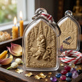 ✨ [The Sovereign of Forbidden Allure: The 2010 Master-Edition] Sacred "In Maha Sane" (The Twin Deities of Universal Attraction) – Special "Wan Saneh Dok Thong" (Golden Flower Charm Herb) Matrix Thai Blessing Co By RURUECHA