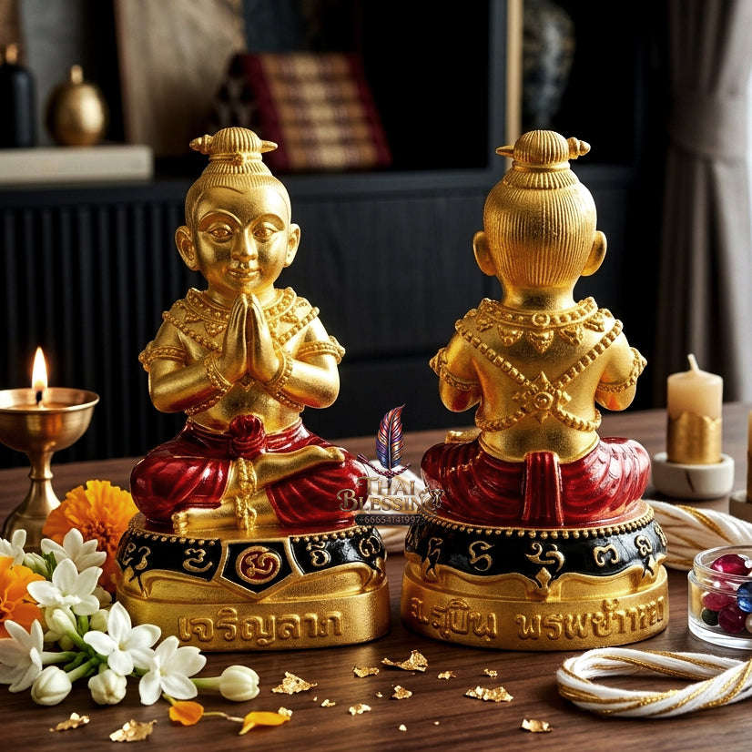 ✨ [The Sovereign of Golden Expansion: The 2019 Master-Edition] Sacred "Kuman Thong Charoen Lap Na Thong" (The Golden-Faced Spirit of Flourishing Luck) – Special "Samrit Gold-Plated" (Sacred Bronze Alloy) Thai Blessing Co By RURUECHA