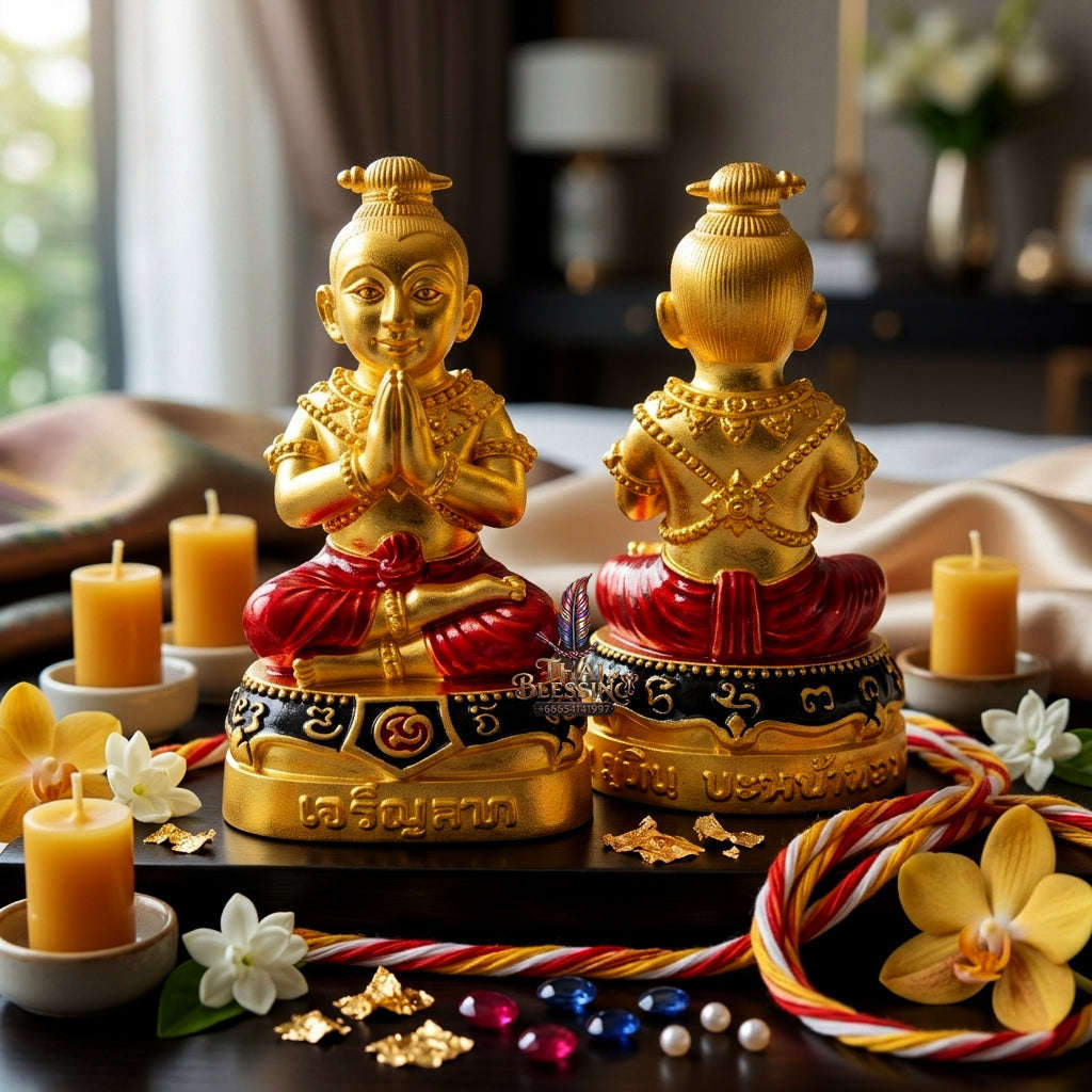 ✨ [The Sovereign of Golden Expansion: The 2019 Master-Edition] Sacred "Kuman Thong Charoen Lap Na Thong" (The Golden-Faced Spirit of Flourishing Luck) – Special "Samrit Gold-Plated" (Sacred Bronze Alloy) Thai Blessing Co By RURUECHA