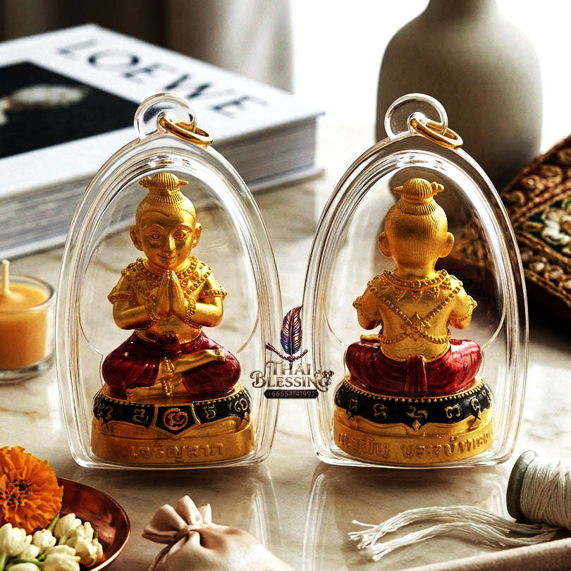 ✨ [The Sovereign of Golden Expansion: The 2019 Master-Edition] Sacred "Kuman Thong Charoen Lap Na Thong" (The Golden-Faced Spirit of Flourishing Luck) – Special "Samrit Gold-Plated" (Sacred Bronze Alloy) Thai Blessing Co By RURUECHA
