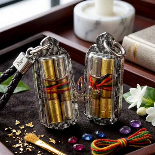 ✨ [The Sovereign of Heart-Binding Attraction: The 2018 Master-Edition] Sacred "Takrut Na Ok Taek Koo" (The Dual-Heart Binding Spell) – Special "Twin-Action" Matrix (Gold & Silver Takruts) – Encased in "Dok Thong" (Golden Flower) Attraction Oil