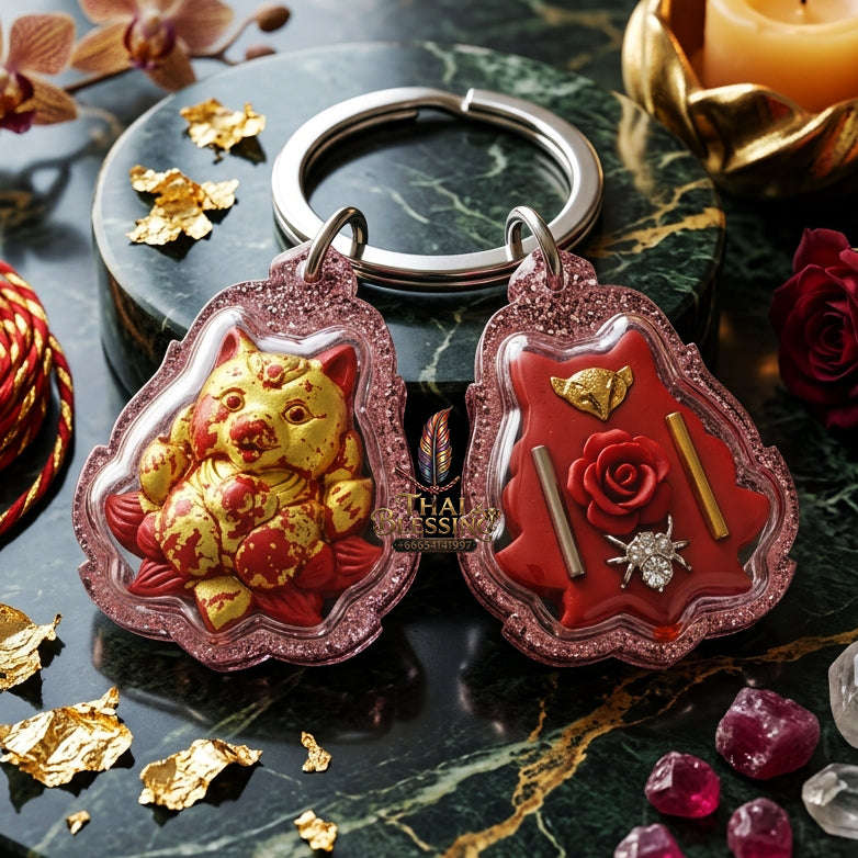 ✨ [The Sovereign of Infinite Allure & Divine Prosperity: The 2026 "Grand-Master" Edition] Sacred "Nang Phaya Chingchok Kao Hang (The Sovereign 9-Tailed Fox Empress)" – Special "Kai Daeng Herb & Thep Setthi (God of Wealth) Edition Thai Blessing