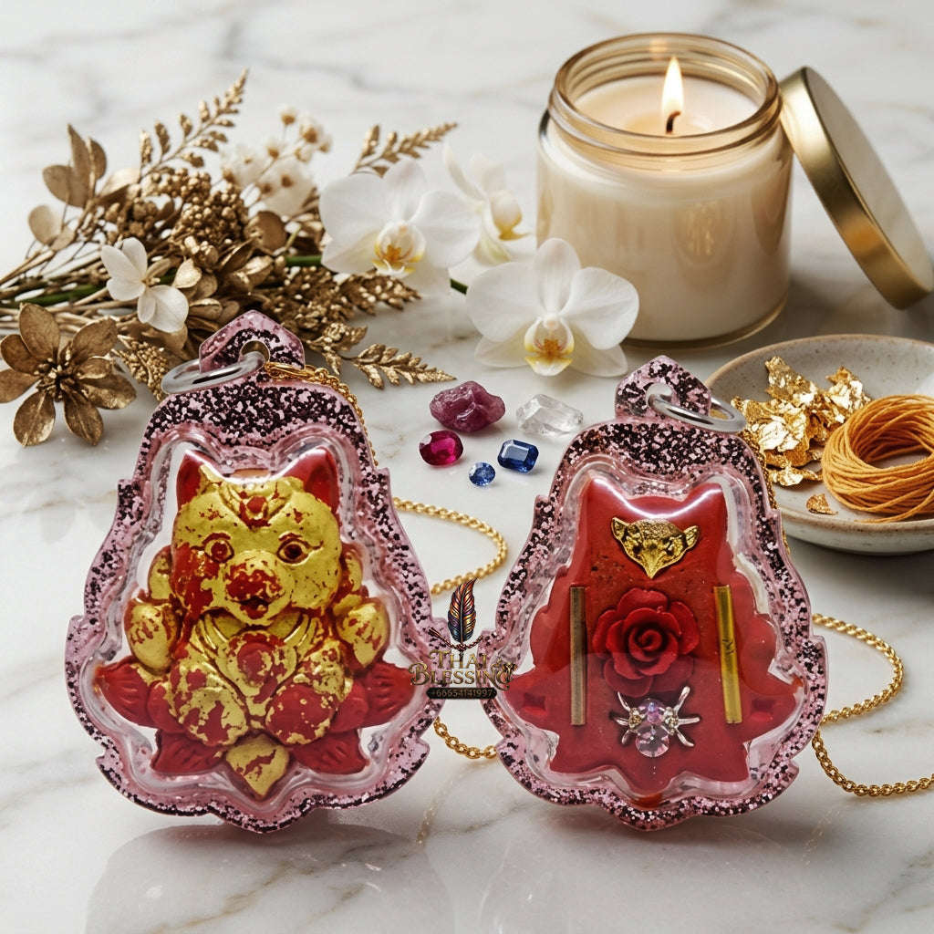 ✨ [The Sovereign of Infinite Allure & Divine Prosperity: The 2026 "Grand-Master" Edition] Sacred "Nang Phaya Chingchok Kao Hang (The Sovereign 9-Tailed Fox Empress)" – Special "Kai Daeng Herb & Thep Setthi (God of Wealth) Edition Thai Blessing