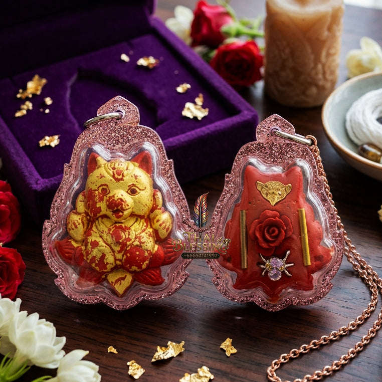 ✨ [The Sovereign of Infinite Allure & Divine Prosperity: The 2026 "Grand-Master" Edition] Sacred "Nang Phaya Chingchok Kao Hang (The Sovereign 9-Tailed Fox Empress)" – Special "Kai Daeng Herb & Thep Setthi (God of Wealth) Edition Thai Blessing