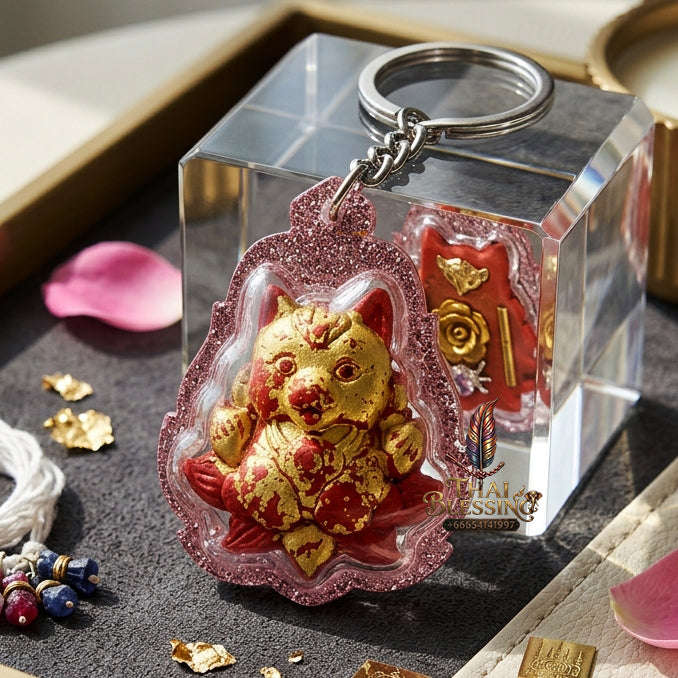 ✨ [The Sovereign of Infinite Allure & Divine Prosperity: The 2026 "Grand-Master" Edition] Sacred "Nang Phaya Chingchok Kao Hang (The Sovereign 9-Tailed Fox Empress)" – Special "Kai Daeng Herb & Thep Setthi (God of Wealth) Edition Thai Blessing