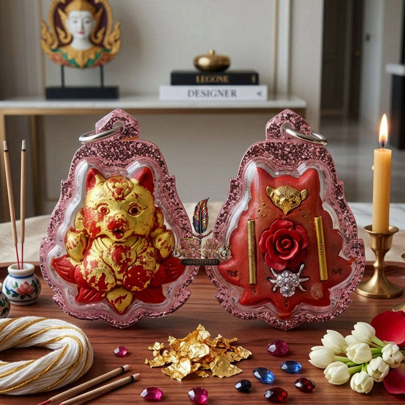 ✨ [The Sovereign of Infinite Allure & Divine Prosperity: The 2026 "Grand-Master" Edition] Sacred "Nang Phaya Chingchok Kao Hang (The Sovereign 9-Tailed Fox Empress)" – Special "Kai Daeng Herb & Thep Setthi (God of Wealth) Edition Thai Blessing