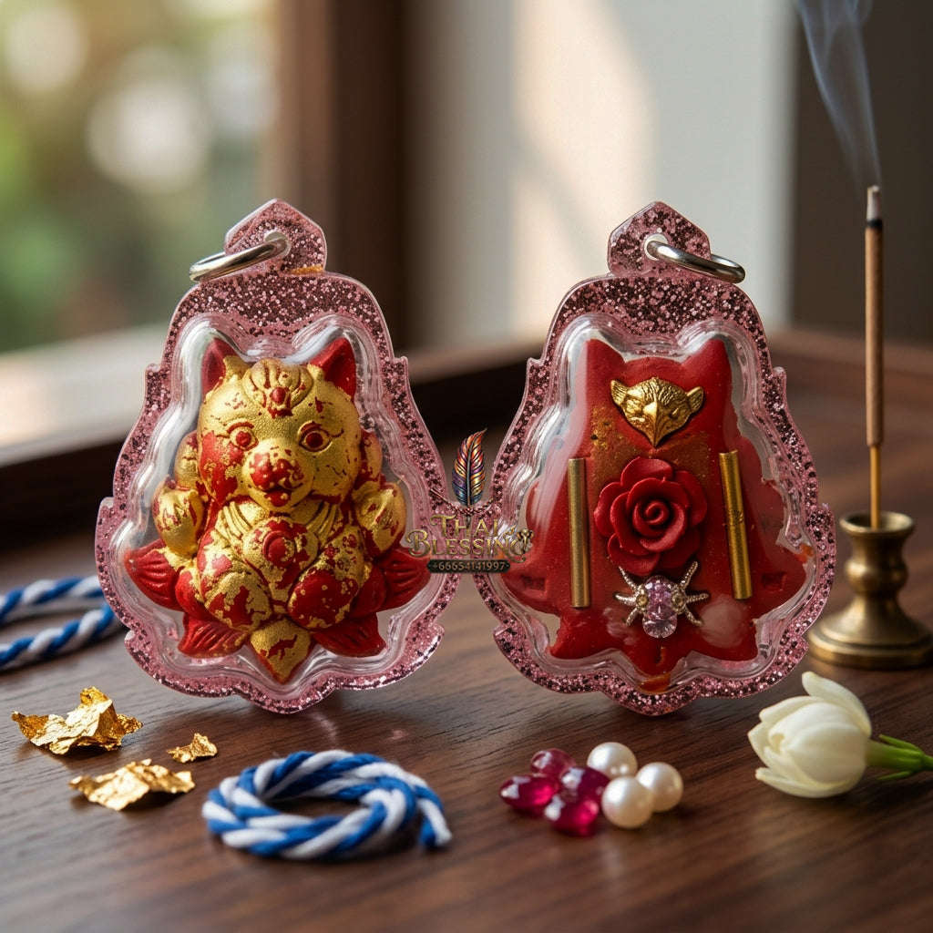 ✨ [The Sovereign of Infinite Allure & Divine Prosperity: The 2026 "Grand-Master" Edition] Sacred "Nang Phaya Chingchok Kao Hang (The Sovereign 9-Tailed Fox Empress)" – Special "Kai Daeng Herb & Thep Setthi (God of Wealth) Edition Thai Blessing