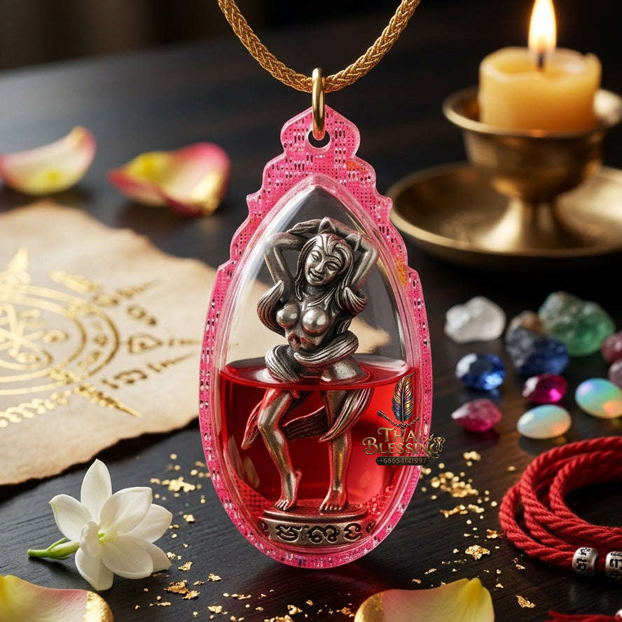 ✨ [The Sovereign of Infinite Allure & Magnetic Influence: The 2026 "Legacy-Elite" Edition] Sacred "Nang Phaya Jing Jok Kao Hang (The 9-Tailed Empress of Celestial Seduction)" – Special "White-Gold Alloy & Thep Ranjuan (Divine Enchantment) Oil"